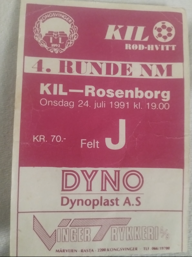 DEN GANG DA: Slik så kampannonsen ut før 4. runde i NM i 1991.